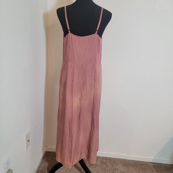 Vince Twist Front Camisole Slip Midi Dress Dusty Rose Pink Ombre NEW $325 Sz 8 - Picture 3 of 16